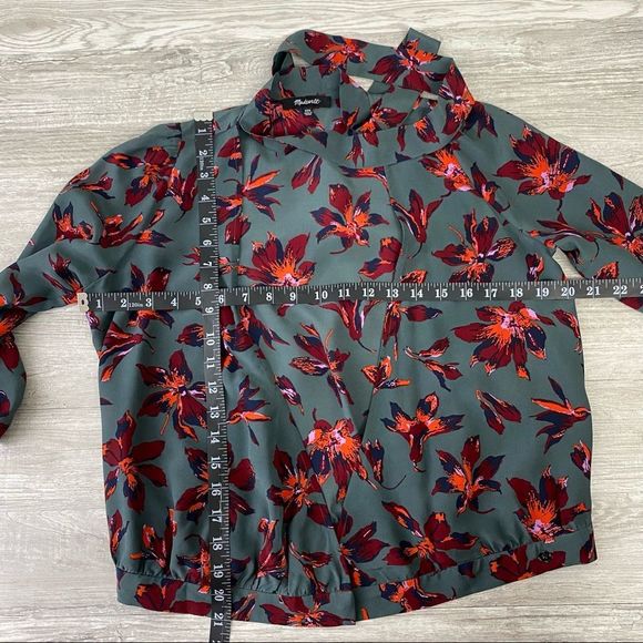 MADEWELL plus Size XXS SILK TIE-NECK WRAP TOP - Picture 9 of 9